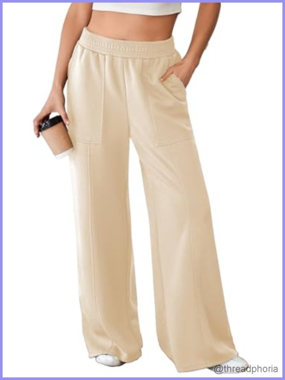 Wide Leg Sweatpants High Waisted Lounge Pants with Pockets 2XL